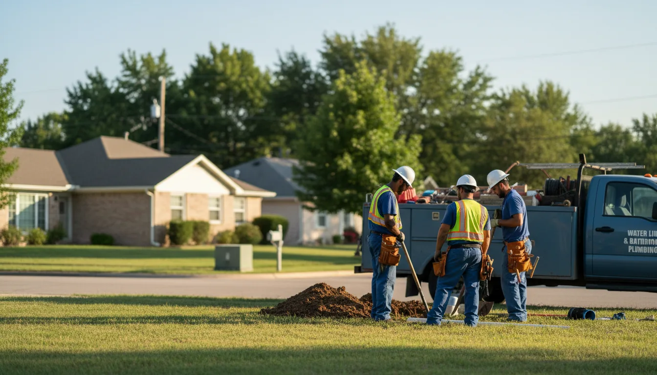 Residential water line and bathroom plumbing service in Holland, KY